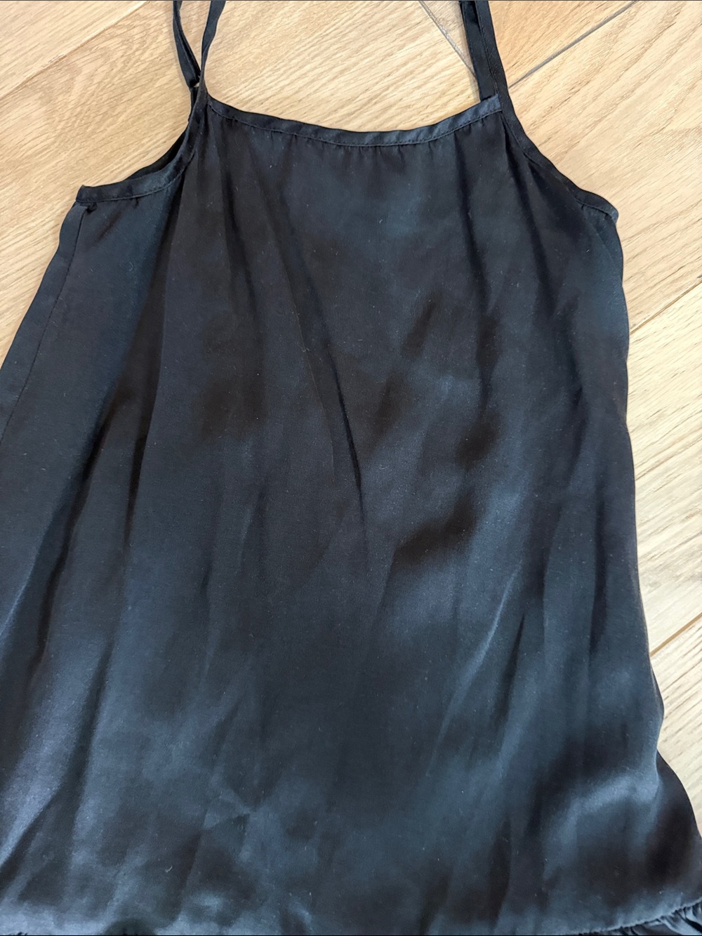 Quince Black Ruffle-Hem Slip Dress for Girls - Picture 4 of 6